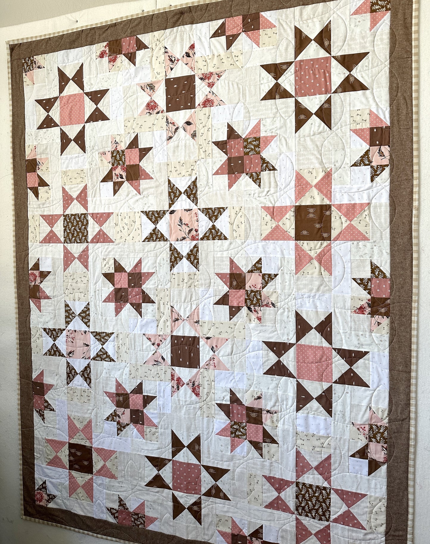 Double Cocoa Stars Quilt Pattern - FREE Pattern