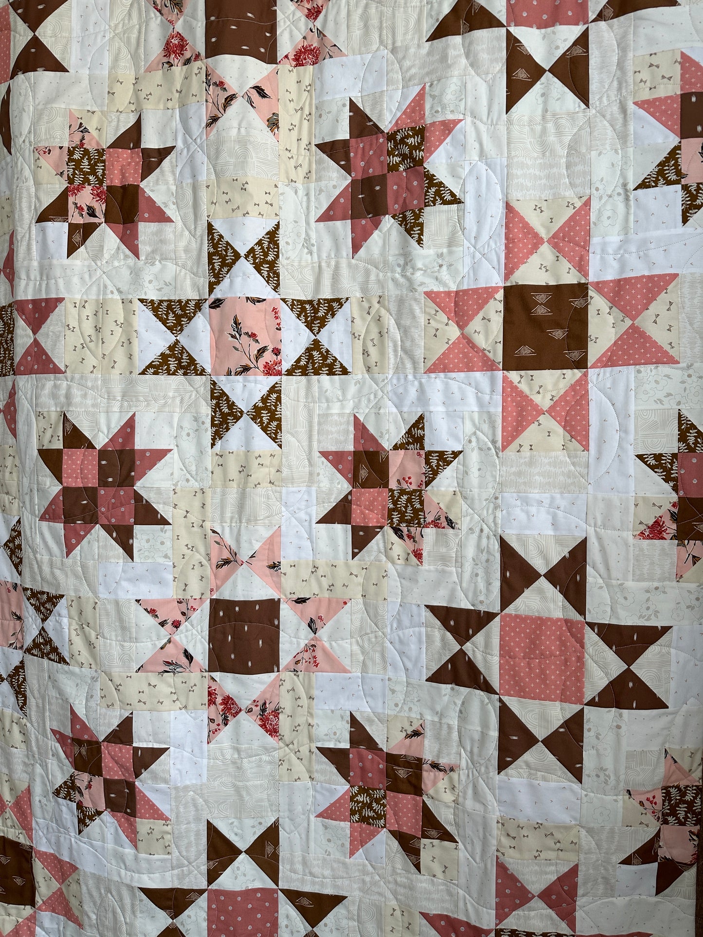 Double Cocoa Stars Quilt Pattern - FREE Pattern