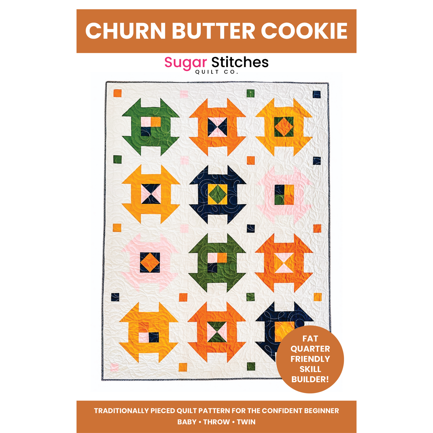 Churn Butter Cookie Quilt Pattern - PDF Pattern