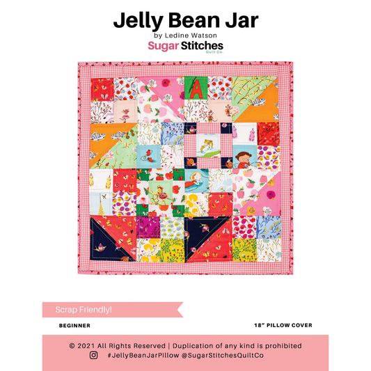 Jelly Bean Jar Pillow - PDF Pattern