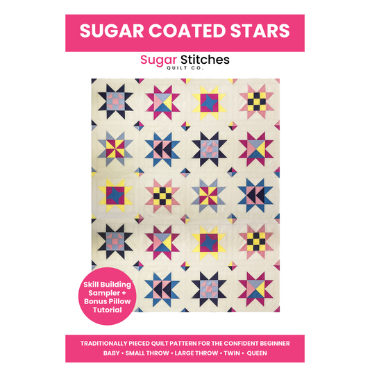 Sugar Coated Stars Quilt Pattern - Paper Pattern