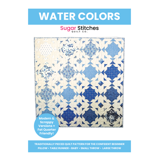 Water Colors Quilt Pattern - Paper Pattern