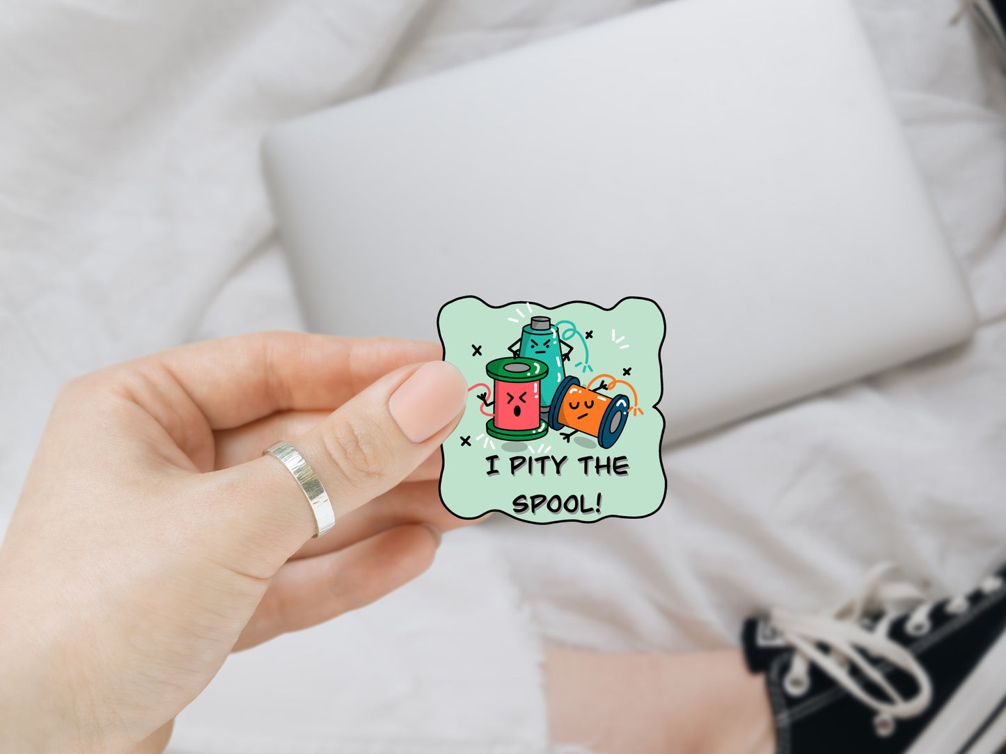 I Pity the Spool Thread - Quilt Sticker