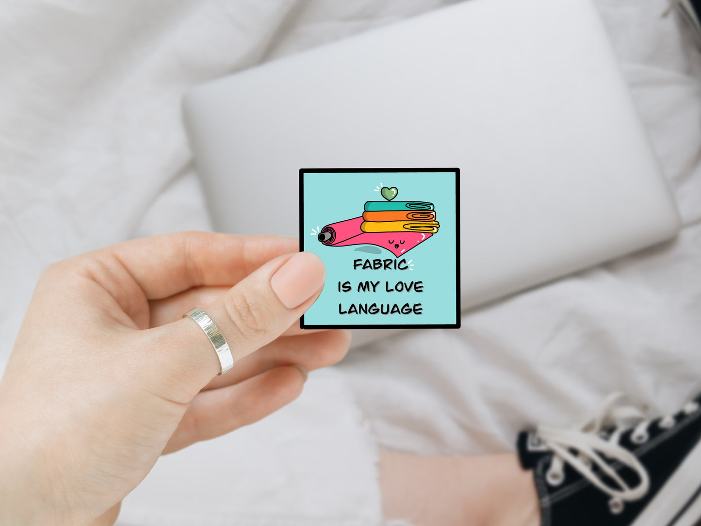 Fabric is my Love Language - Quilt Sticker