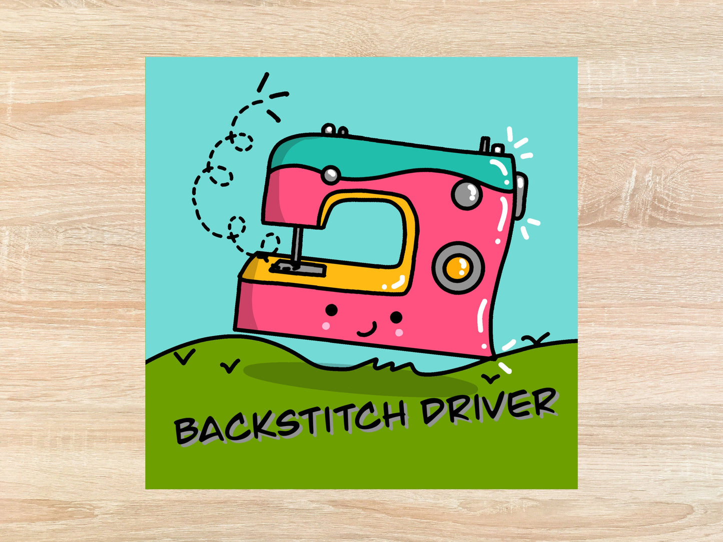 Backstitch Driver Sewing Machine - Quilt Sticker